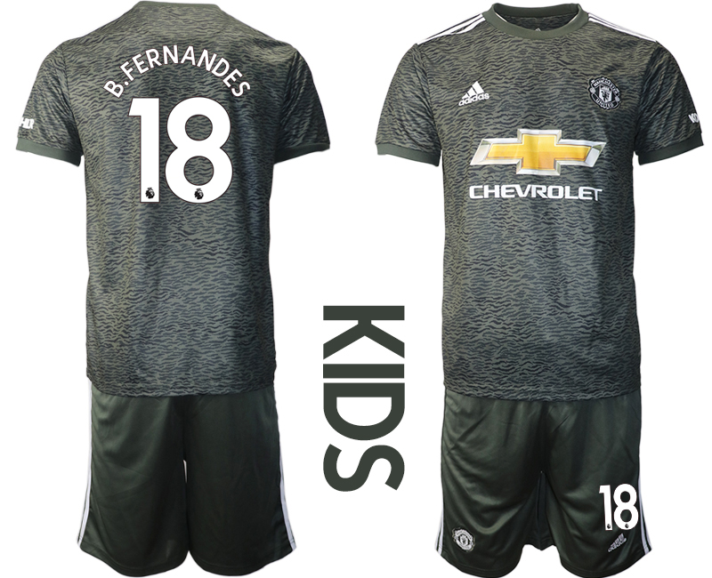 Youth 2020-2021 club Manchester United away #18 black Soccer Jerseys->manchester united jersey->Soccer Club Jersey